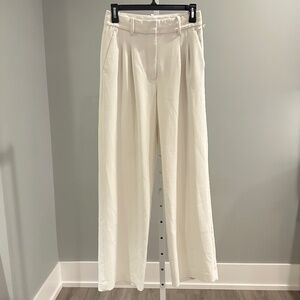 WIFRED FREE BY ARITZIA Cream Front Pleat Trouser Pant Sz 4 NEW $148!!